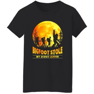 Bigfoot Stole My Scout Leader Blood Moon And Forest For Hiking Lover Shirt