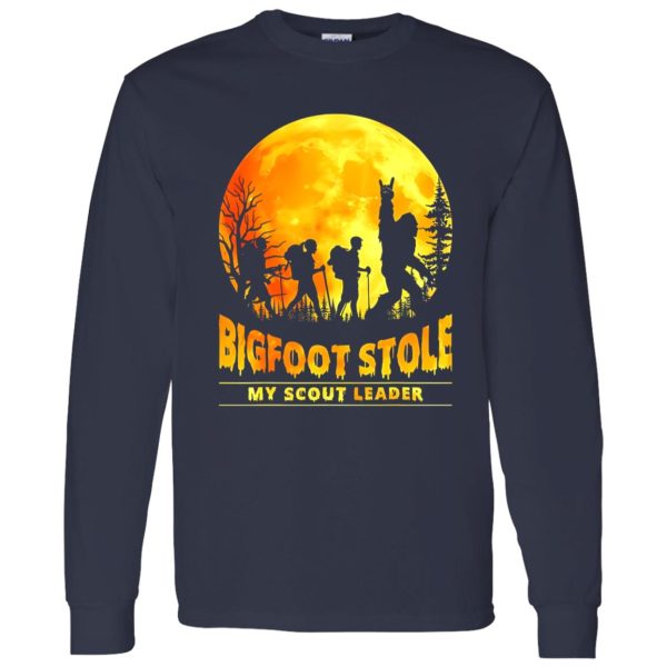 Bigfoot Stole My Scout Leader Blood Moon And Forest For Hiking Lover Shirt