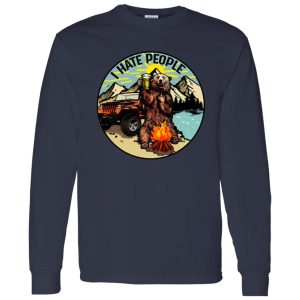 Camping Hiking Bear I Hate People Shirt