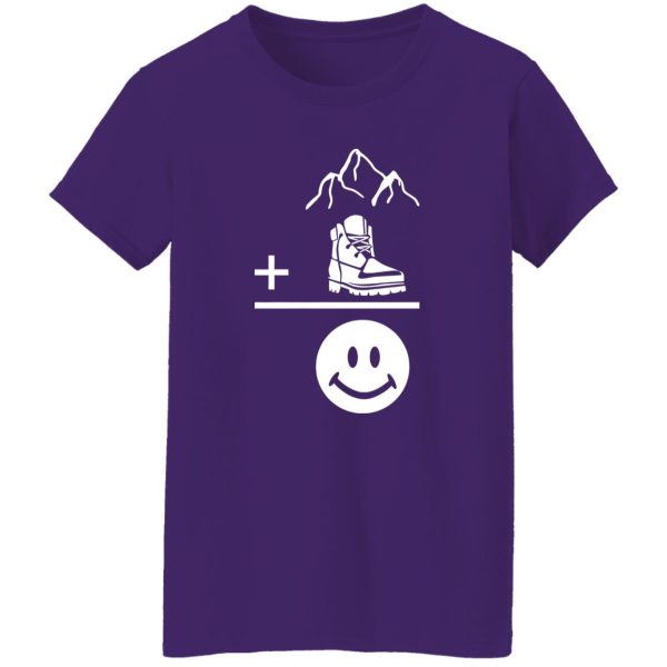 Mountain Hiking And Boots Making A Happy Face Shirt