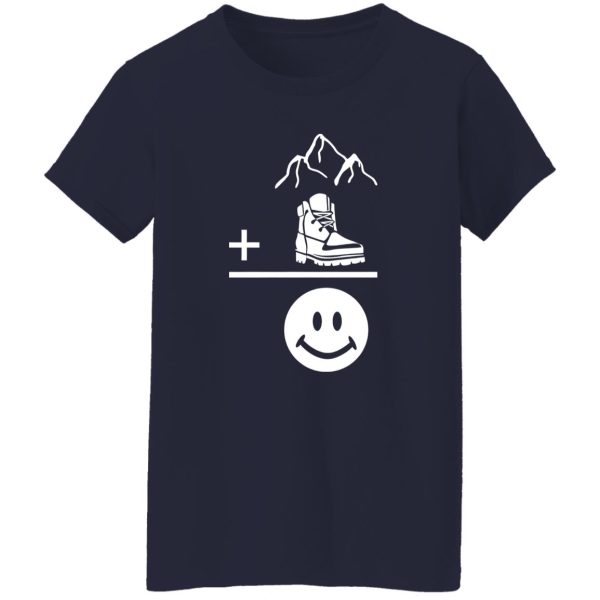 Mountain Hiking And Boots Making A Happy Face Shirt