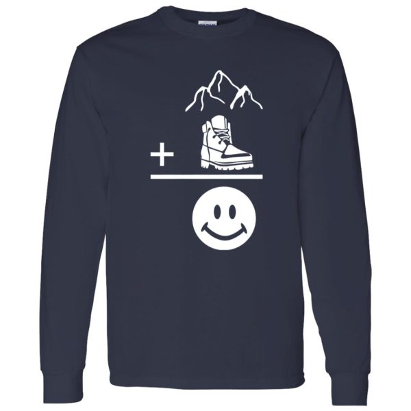 Mountain Hiking And Boots Making A Happy Face Shirt