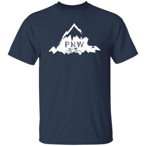 PNW Pacific Northwest Mountain Hiking Tree Bike Shirt