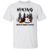 Hiking Because Murder is Wrong Funny Grumpy Cat in Forest for Hiking Lover Shirt