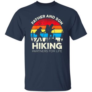 Father and son hiking partners for life, retro hiker dad Shirt