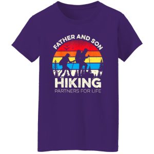 Father and son hiking partners for life, retro hiker dad Shirt