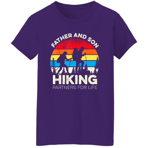 Father and son hiking partners for life, retro hiker dad Shirt