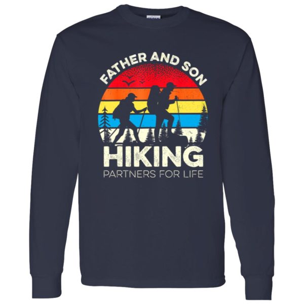 Father and son hiking partners for life, retro hiker dad Shirt