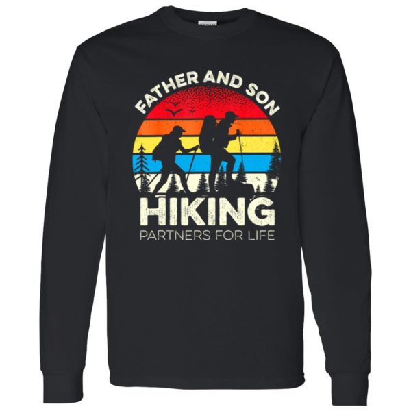 Father and son hiking partners for life, retro hiker dad Shirt