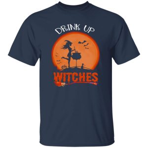 Halloween Drink Up Withches Vintage Wine Lover Gift Shirt