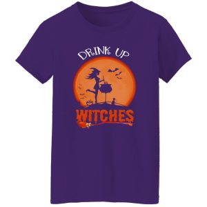 Halloween Drink Up Withches Vintage Wine Lover Gift Shirt