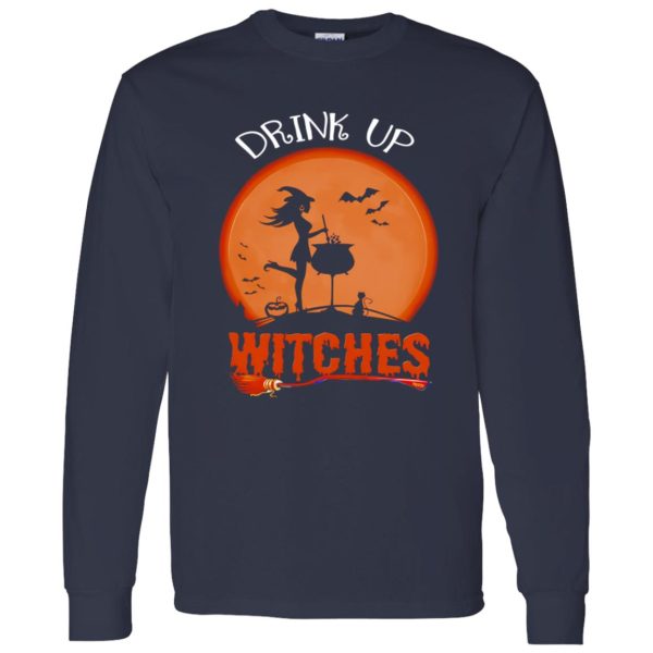 Halloween Drink Up Withches Vintage Wine Lover Gift Shirt