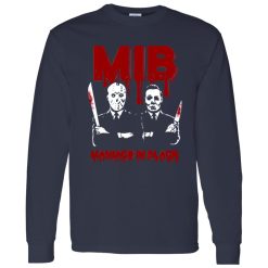 Halloween jason voorhees and freddy krueger mib maniacs in black Shirt