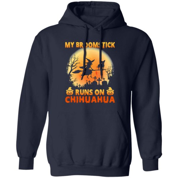 My Broomstick Run On Chihuahua Moon Pumpkins Halloween Shirt