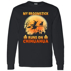 My Broomstick Run On Chihuahua Moon Pumpkins Halloween Shirt