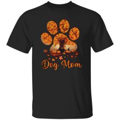 Dog Mom Autumn Leaves Halloween Shirt