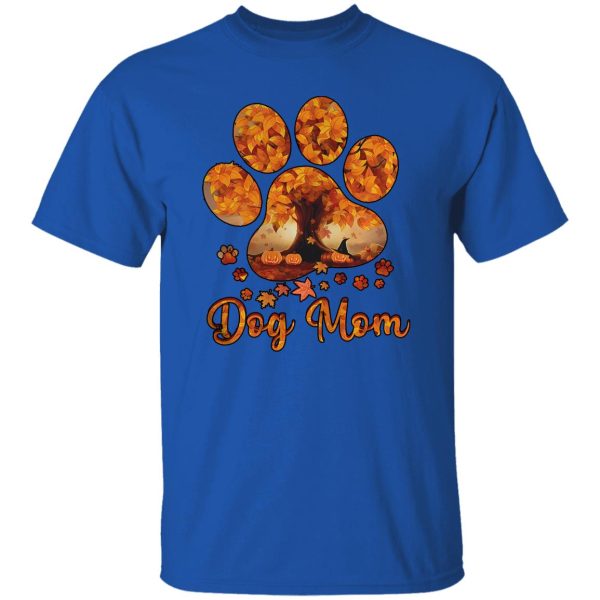 Dog Mom Autumn Leaves Halloween Shirt