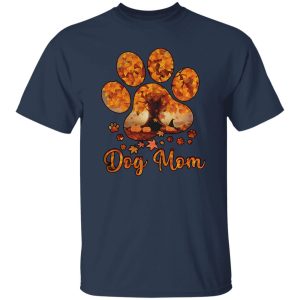 Dog Mom Autumn Leaves Halloween Shirt