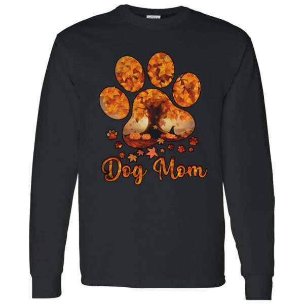 Dog Mom Autumn Leaves Halloween Shirt