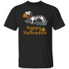 Dachshund Skeleton Pumpkin Happy Halloween Shirt