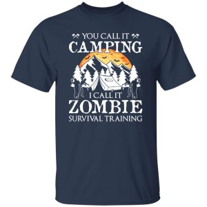 Funny Zombie Survival Training Camping Halloween Costume Gift Shirt