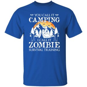 Funny Zombie Survival Training Camping Halloween Costume Gift Shirt