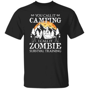 Funny Zombie Survival Training Camping Halloween Costume Gift Shirt