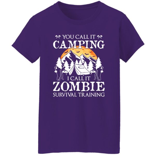 Funny Zombie Survival Training Camping Halloween Costume Gift Shirt