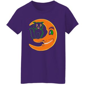 Halloween Beistle Cat on the Moon Horror Gift Shirt