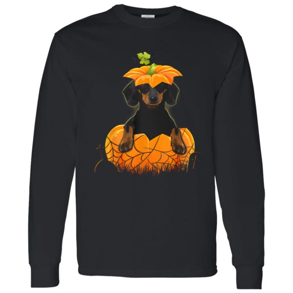 Dachshund Pumpkin Halloween For Men Woman Shirt