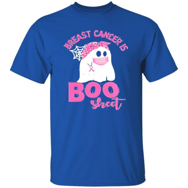 Halloween ghost breast cancer awareness is boo sheet Shirt