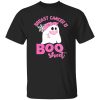 Halloween ghost breast cancer awareness is boo sheet Shirt