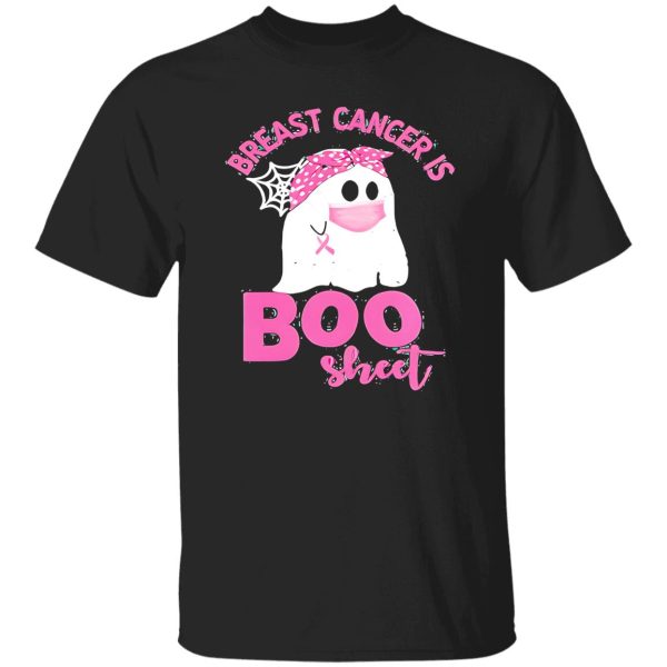 Halloween ghost breast cancer awareness is boo sheet Shirt