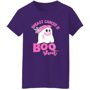 Halloween ghost breast cancer awareness is boo sheet Shirt