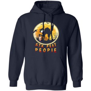 Black Cat Six Feet People Horror Halloween Shirt