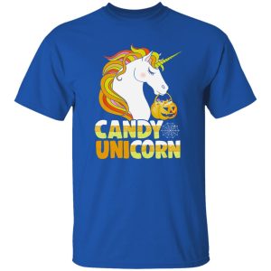 Cute Candy Corn Unicorn Halloween Girls Outfit Shirt