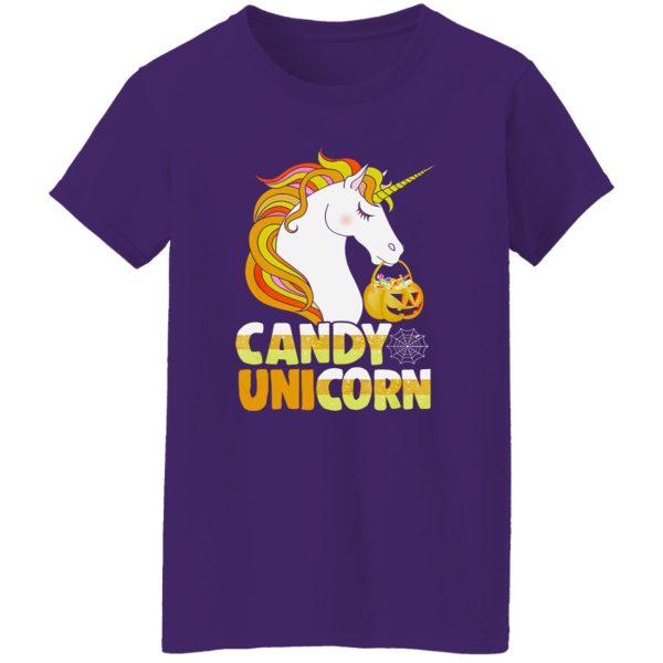 Cute Candy Corn Unicorn Halloween Girls Outfit Shirt