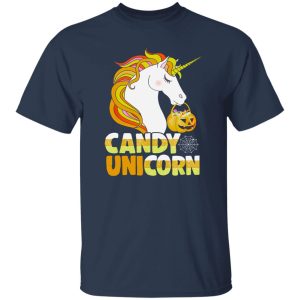 Cute Candy Corn Unicorn Halloween Girls Outfit Shirt