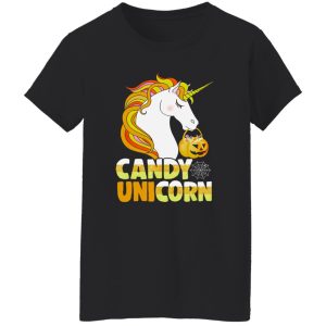 Cute Candy Corn Unicorn Halloween Girls Outfit Shirt