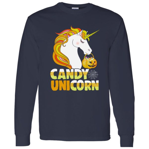 Cute Candy Corn Unicorn Halloween Girls Outfit Shirt