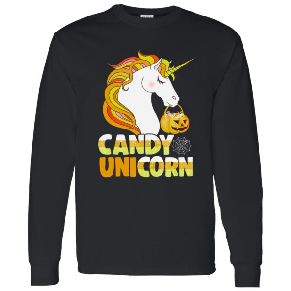 Cute Candy Corn Unicorn Halloween Girls Outfit Shirt