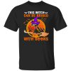 Cat witch this witch can be bribed with books moon Shirt