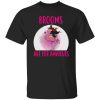 Flamingo Brooms Are For Amateurs Halloween Theme Shirt