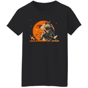 Great Vintage Witch and Moon Halloween Shirt