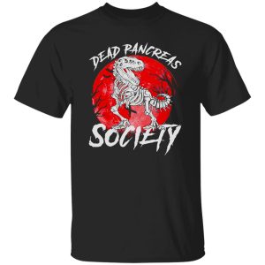 Halloween Dinosaur Diabetes Awareness Dead Pancreas Society Shirt