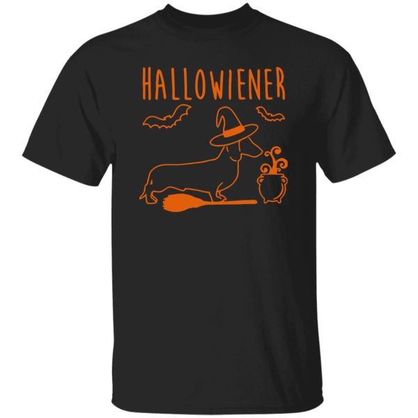 Halloween Dachshund witch Halloweiner Shirt