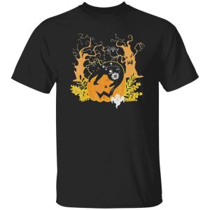 Halloween Costume Cat Pumpkin Black Cat Halloween Shirt