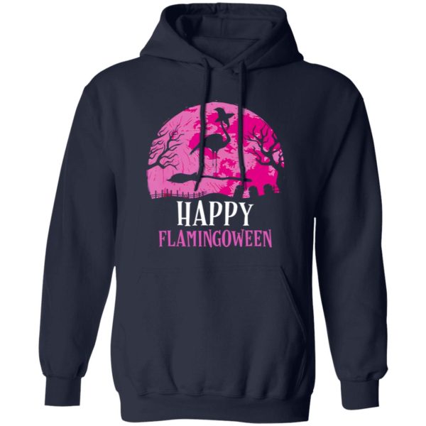 Halloween Flamingo Witch Happy Flamingoween Shirt