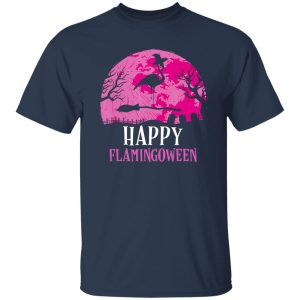 Halloween Flamingo Witch Happy Flamingoween Shirt