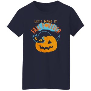 Halloween Cat PumpkinLets Make It Fall Forever Shirt